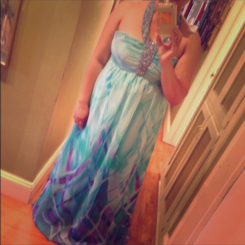 Stunning Beaded Halter Gown